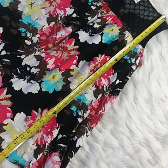 Xhiliration black print dress/cover up Md - Picture 4 of 8